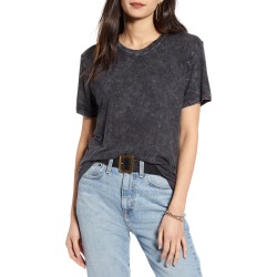 Women's Treasure & Bond Mineral Wash Tee, Size Large - Black