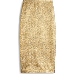 Women's J.crew Metallic Leaf Jacquard Pencil Skirt