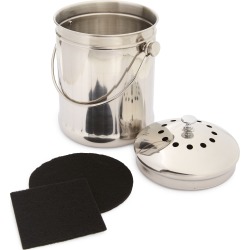 Rsvp Endurance 1-Gallon Compost Pail, Size One Size - Metallic