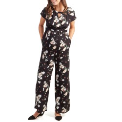 Women's Ingrid & Isabel Wide Leg Jumpsuit, Size Small - Black