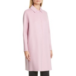 Women's Max Mara Capua Wool Blend Car Coat, Size 8 - Pink