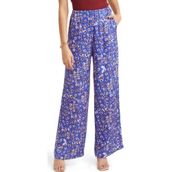 Open Edit Wide Leg Satin Pants, Size X-Large in Blue Dazzle Zoe Dot at Nordstrom found on Bargain Bro from Nordstrom Canada for USD $43.29