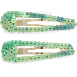 8 Other Reasons 2-Pack Salty Kisses Sequin Hair Clip, Size One Size - Green