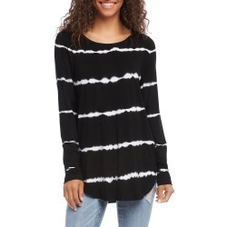 Women's Karen Kane Tie-Dye Long Sleeve Shirttail Tee