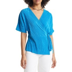 Halogen(R) Plisse Wrap Top, Size Xx-Small in Blue Diva at Nordstrom found on Bargain Bro from Nordstrom Canada for USD $34.72