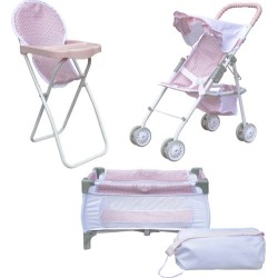 Teamson Kids Olivia's Little World Polka Dot Princess 3-in1 Baby Doll Nursery Set in Pink/White at Nordstrom found on Bargain Bro from Nordstrom for USD $49.58