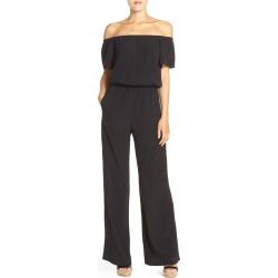 Women's Charles Henry Off The Shoulder Wide Leg Jumpsuit
