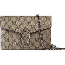 Women's Gucci Gg Supreme Canvas Wallet On A Chain -
