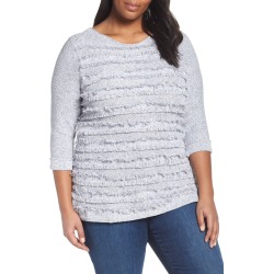 Plus Size Women's Nic+Zoe Sea Level Sweater, Size 1X - Grey