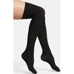 Women's Commando Up All Night Thigh High Socks, Size Small/Medium - Black