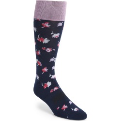 Men's Bonobos Tomar Floral Cotton Blend Socks, Size One Size - Blue