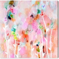Oliver Gal Aurora Flowers Canvas Wall Art