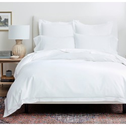 Boll & Branch Signature Soft 300 Thread Count Duvet Cover & Shams, Size Full/Queen - White