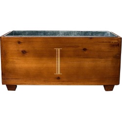 Cathy's Concepts Monogram Wood Wine Trough