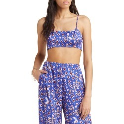 Open Edit Crop Satin Camisole, Size X-Small in Blue Dazzle Zoe Dot at Nordstrom found on Bargain Bro from Nordstrom Canada for USD $16.97