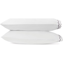 Matouk India Set Of 2 Pillowcases, Size King - Purple