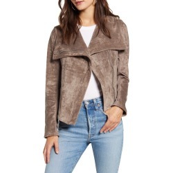 Women's Blanknyc Faux Suede Jacket, Size Medium - Beige