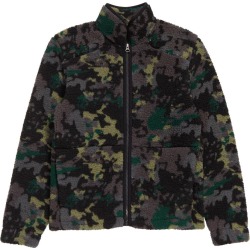 Zella Kids' Print Fleece Jacket, Size Xl (14-16) in Black- Green Topo Camo at Nordstrom found on Bargain Bro from Nordstrom Canada for USD $25.43
