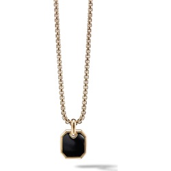 Men's David Yurman Roman 18K Gold Amulet Enhancer With Black Onyx