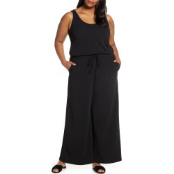 Plus Size Women's Gibson X City Safari Jaime Shrayber Wide Leg Jumpsuit, Size 1X - Black