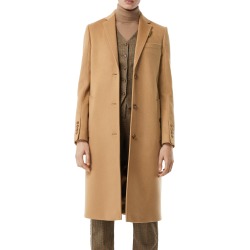 Women's Burberry Bramley Wool & Cashmere Car Coat, Size 8 - Beige