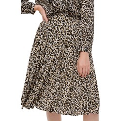 Women's J.crew Leopard Pleated Midi Skirt