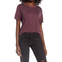 Women's Treasure & Bond Mineral Wash Tee, Size Small - Burgundy
