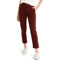Women's Madewell Stovepipe Fatigue Pants, Size 24 - Red