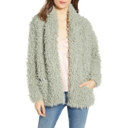 Women's Love, Fire Faux Fur Jacket, Size X-Small - Green