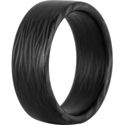 Women's Element Ring Co. Wave Carbon Fiber Band Ring