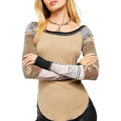 Women's Free People Bright Side Thermal Top, Size Small - Green