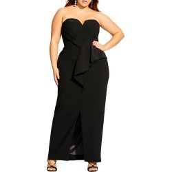 Plus Size Women's City Chic Strapless Gown