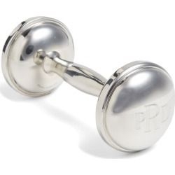 Toddler Salisbury Sterling Silver Personalized Dumbbell Rattle