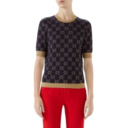 Women's Gucci Metallic Gg Sweater