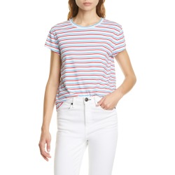 Women's La Ligne Stripe Shrunken Tee, Size X-Large - Red