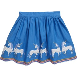 Toddler Girl's Mini Boden Applique Hem Skirt, Size 3-4Y - Blue