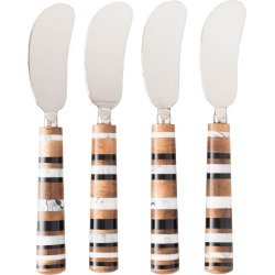 Juliska Stonewood Stripe Set Of 4 Spreaders