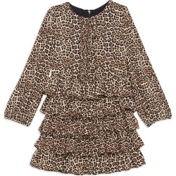 Girl's Bardot Junior Tia Ra Ra Dress, Size 12 - Brown