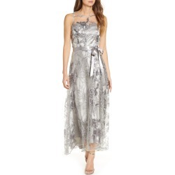 Women's Tahari Sequin Embroidered High/low Gown