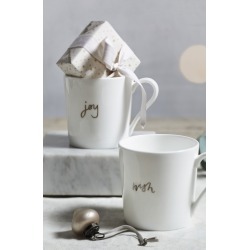 The White Company Wish & Joy Set Of 2 Mugs