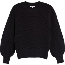 Madewell Stronger Raglan Pullover Sweater, Size Medium in True Black at Nordstrom found on Bargain Bro Philippines from Nordstrom Canada for $106.32