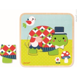 Toddler Janod Three-Level Turtle Puzzle