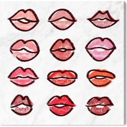 Oliver Gal Kiss Swatch Canvas Wall Art