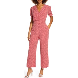 Women's Fraiche By J Susie Wide Leg Jumpsuit, Size Small - Burgundy