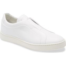 Men's Santoni Pass Slip-On Sneaker, Size 10 D - White
