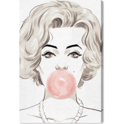 Oliver Gal Bubblegum Beauty Canvas Wall Art
