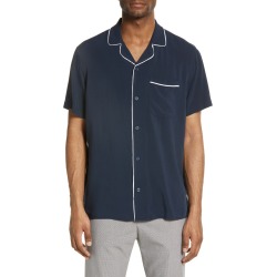 Open Edit Men's Relaxed Fit Short Sleeve Camp Shirt, Size Large in Navy Eclipse at Nordstrom found on Bargain Bro from Nordstrom Canada for USD $19.05