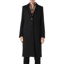 Women's Burberry Bramley Wool & Cashmere Car Coat, Size 8 - Black