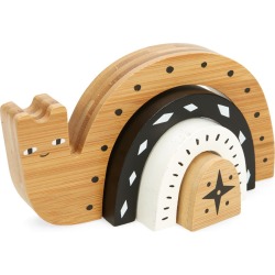 Wee Gallery Bamboo Nesting Snail Stacking Toy Set in Brown at Nordstrom found on Bargain Bro Philippines from Nordstrom Canada for $27.30