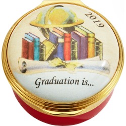 Halcyon Days Graduation 2019 Enamel Box, Size One Size - Red